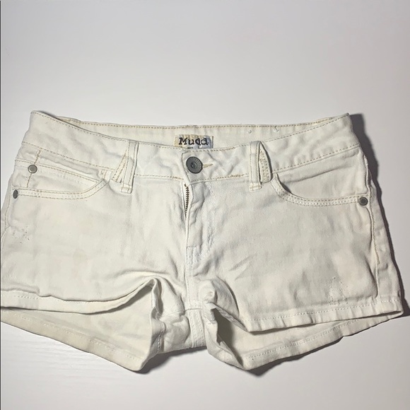 MUDD white jean shorts - Picture 1 of 3